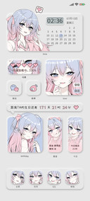 拟态 蓝粉漫画少女