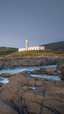 Lonely lighthouse in Carnota, Galicia, Spain