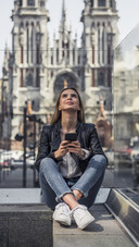 Beautiful Girl with Cellphone