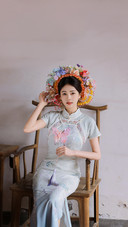 盘点女明星的簪花造型
