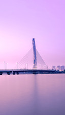 Jiangsu province in the west lake taihu Ge bridge at night