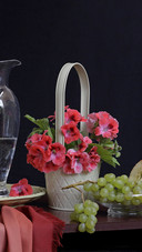 Easy to learn flower basket flower arrangement tutorial 61