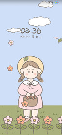 采花的女孩