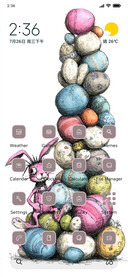 Bunny and eggs