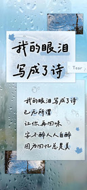 我的眼泪写成了诗