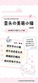 歪头の美萌小猫