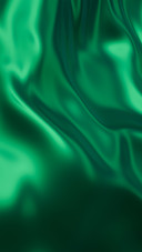 Flowing green silk