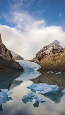 Ice Lake in Mountains