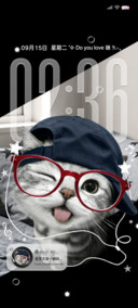 涂鸦小猫许愿幸福