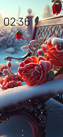 Rose in the snow