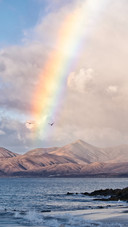 Rainbow sky scenery