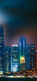 梦幻港夜下雨特效
