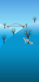 手绘最美桥梁