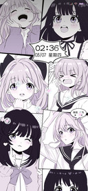 充电特效漫画风少女