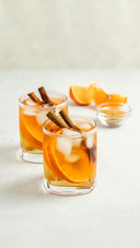 Orange Cinnamon Iced Tea In Glasses