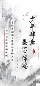 少年肆意墨写惊鸿