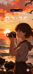 记录夕阳