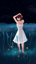 Girl Dancing Under The Stars