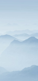 水墨蓝山