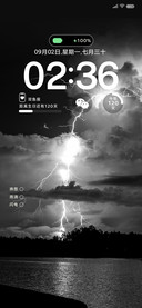 氛围感壁纸暗夜闪电