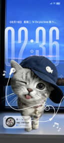 氛围蓝调耳机小猫