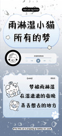 雨淋湿小猫所有的梦