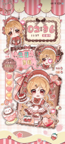 粉色少女的洛可可