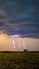 Thunder And Lightning Fell on The Grassland