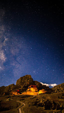 Castle Under The Beautiful Starry Sky