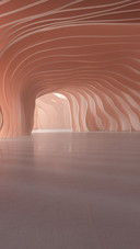 Peachpink architectural space