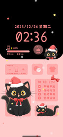 圣诞小黑猫