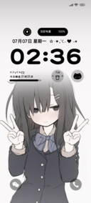 呆萌少女比耶