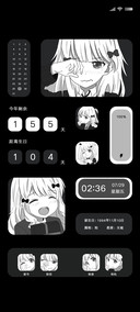 黑白动漫晚安少女