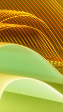 Yellowgreen layered crystal glass