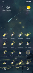 seaside starry sky