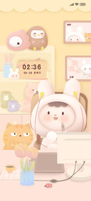 温馨居家兔子少女