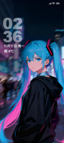 霓虹街头动漫少女
