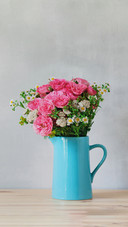 How do the balcony flowers