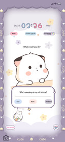 Peek at phone