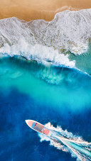 A Yacht Sailing on The Sea