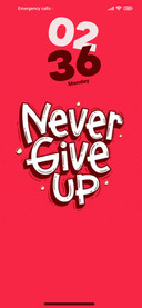 Never give up