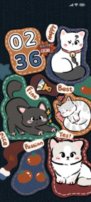 复古牛仔小猫超可爱