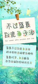不过盛夏白瓷梅子汤