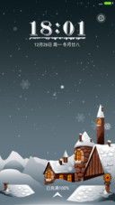 元旦雪夜动态锁屏