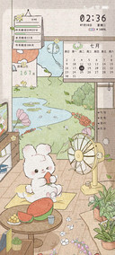 夏日吃瓜 可爱兔兔