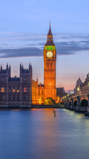 The Clock Tower by The River in The Evening