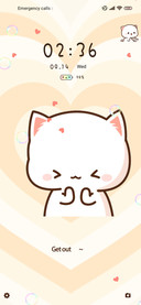 Peek at phone cat