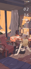 黄昏下的少女