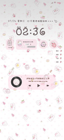 可爱平铺软萌小兔子