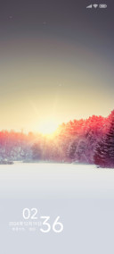 动态 夕阳雪景